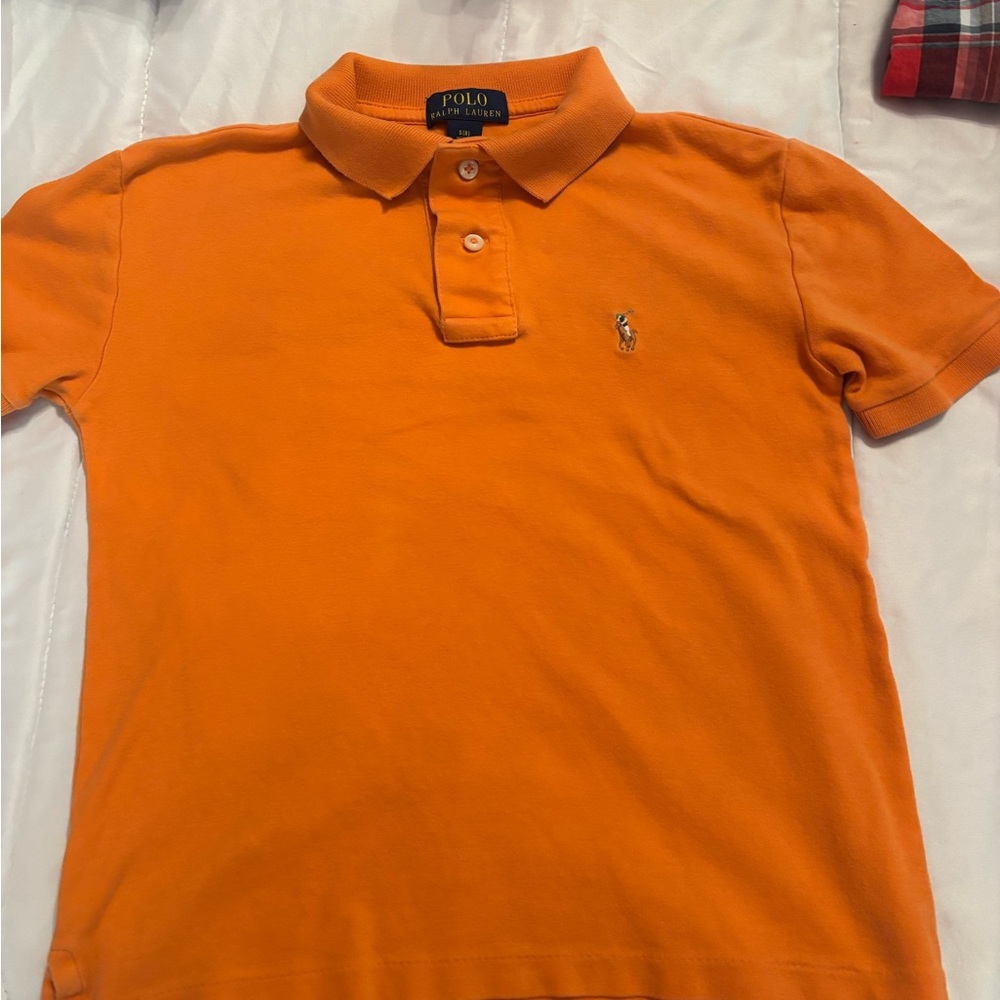 Polo by Ralph Lauren Vibrant Orange Kids Polo Small 8